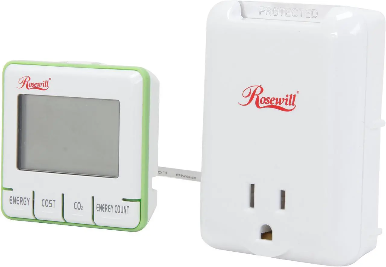 Alt view image 3 of 6 - Rosewill RHSP-13001 - 360-Joule Surge Protection Electricity Load Meter and Energy Monitor with Controllable On/Off Outlet and Protected LED Indicator