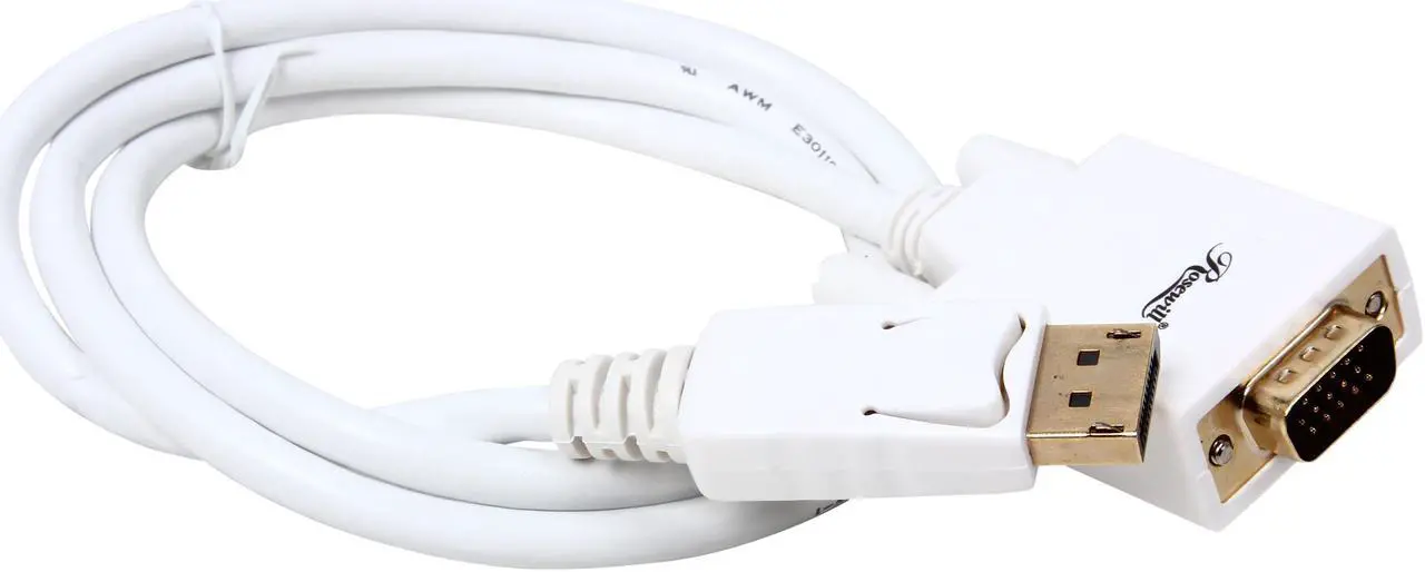Alt view image 2 of 3 - Rosewill RCDC-14013 - 3-Foot DisplayPort to VGA Cable - 28 AWG, Male to Male