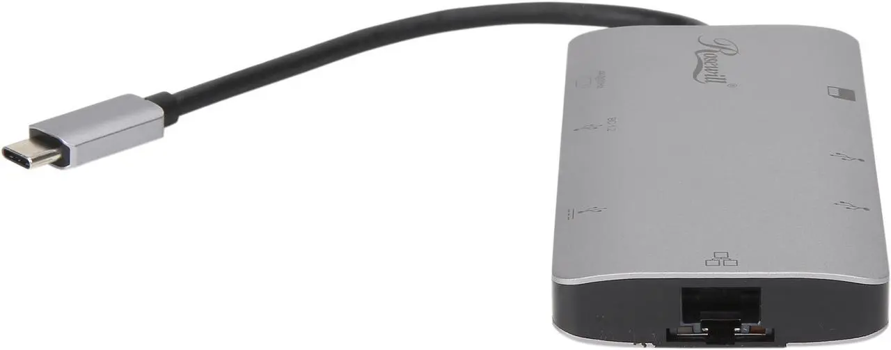 Alt view image 3 of 6 - Rosewill RC-UC-M8 USB C Hub, 8-In-1 Type C Hub with Ethernet Port, 4K USB C to HDMI, 3 USB 3.0 Ports, SD/TF Card Reader, USB-C Power Delivery, Portable for Mac Pro and Other Type C Laptops