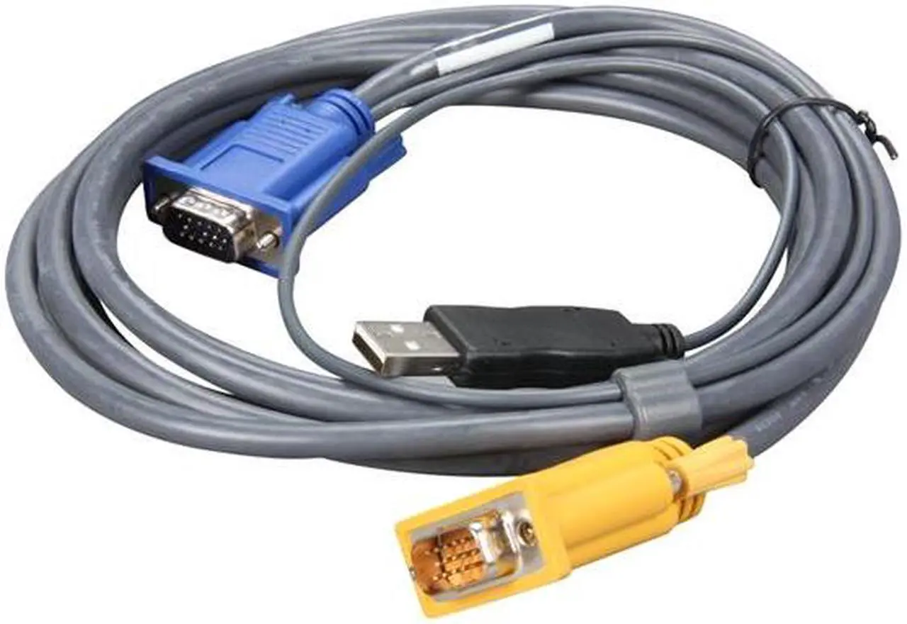 Alt view image 2 of 3 - TRIPP LITE 10 ft. USB (2-in-1) KVM cable kit P776-010