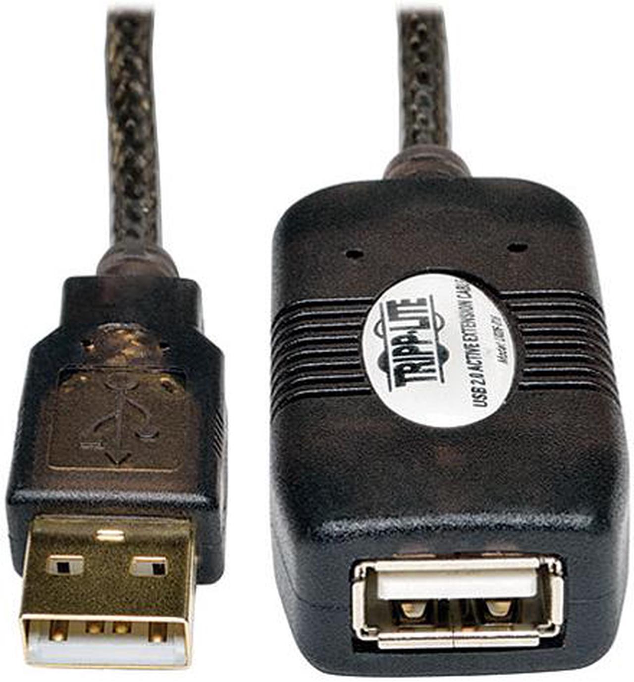 Tripp Lite USB 2.0 Hi-Speed Active Extension Repeater Cable (M/F), USB Type-A, 5M (16 ft.) (U026-016)