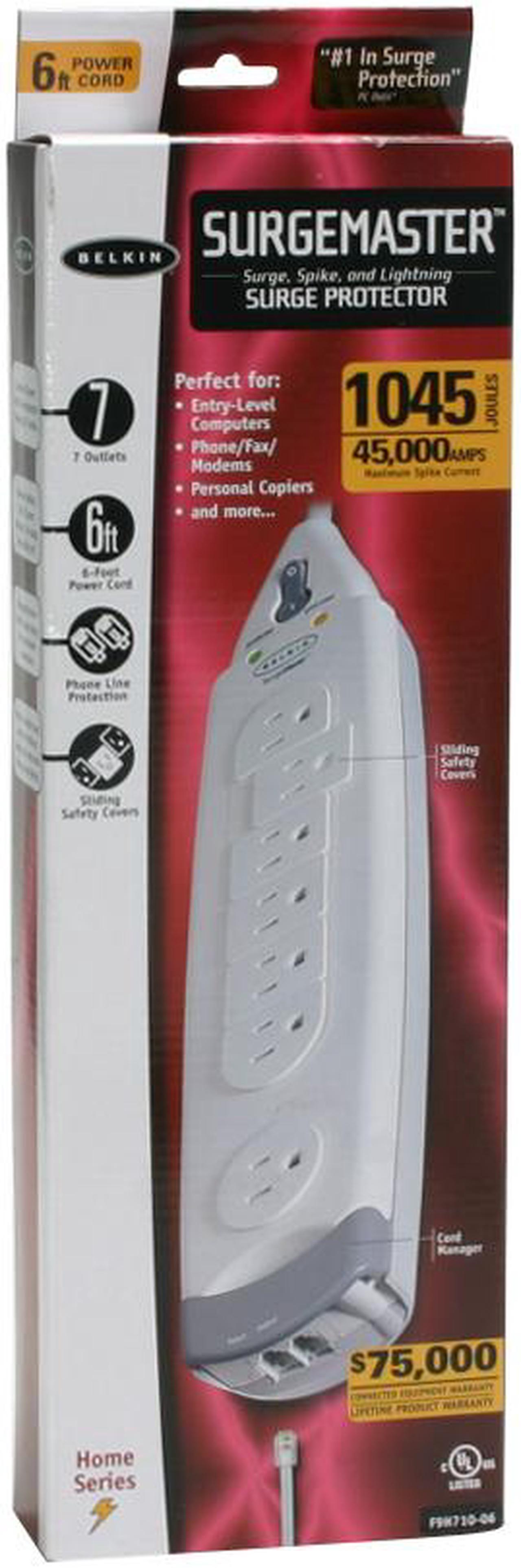Alt view image 6 of 6 - BELKIN F9H710-06 6.0 Feet 7 Outlets 1045 Joules SurgeMaster Home Series