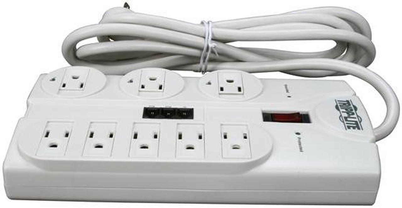 Alt view image 4 of 6 - Tripp Lite TLP808TEL 8 Outlets 2160 Joules 8' Cord Protect It! Surge Suppressor