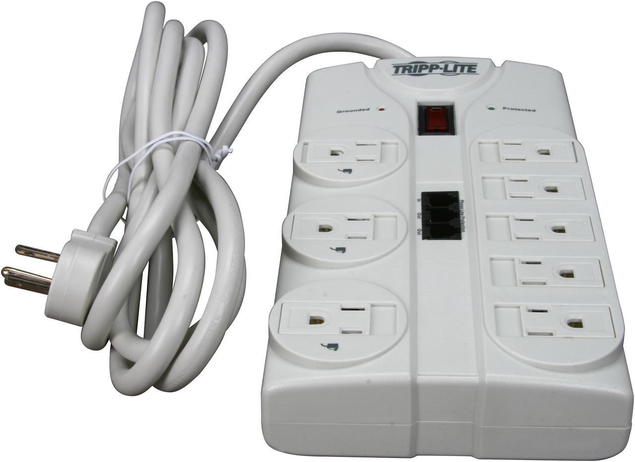 Alt view image 5 of 6 - Tripp Lite TLP808TEL 8 Outlets 2160 Joules 8' Cord Protect It! Surge Suppressor