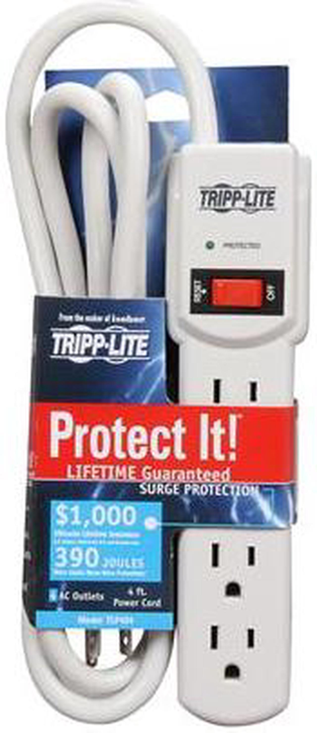 TRIPP LITE TLP404 4 Feet 4 Outlets 450 joules Surge Suppressor