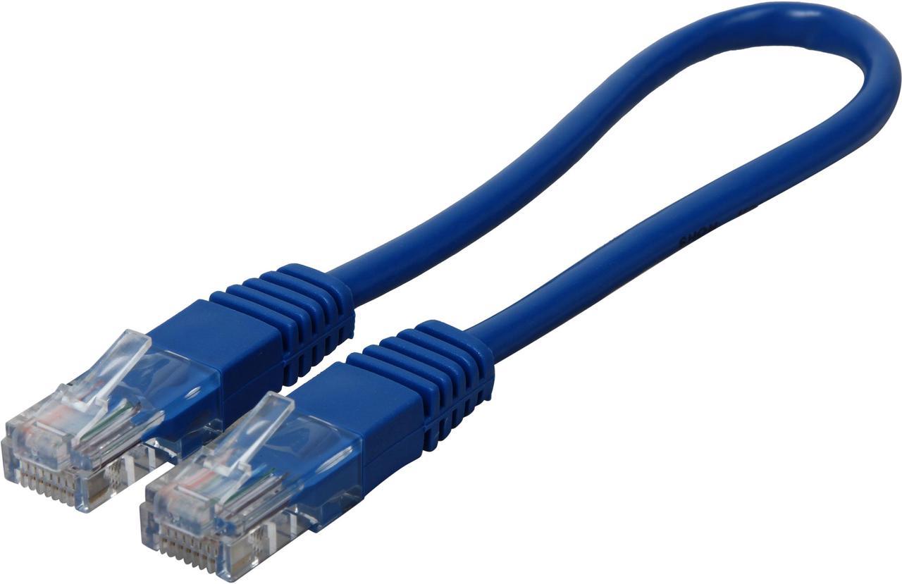 TRIPP LITE N002-001-BL 1 ft. Cat 5E Blue Cat5e 350MHz Molded Patch Cable