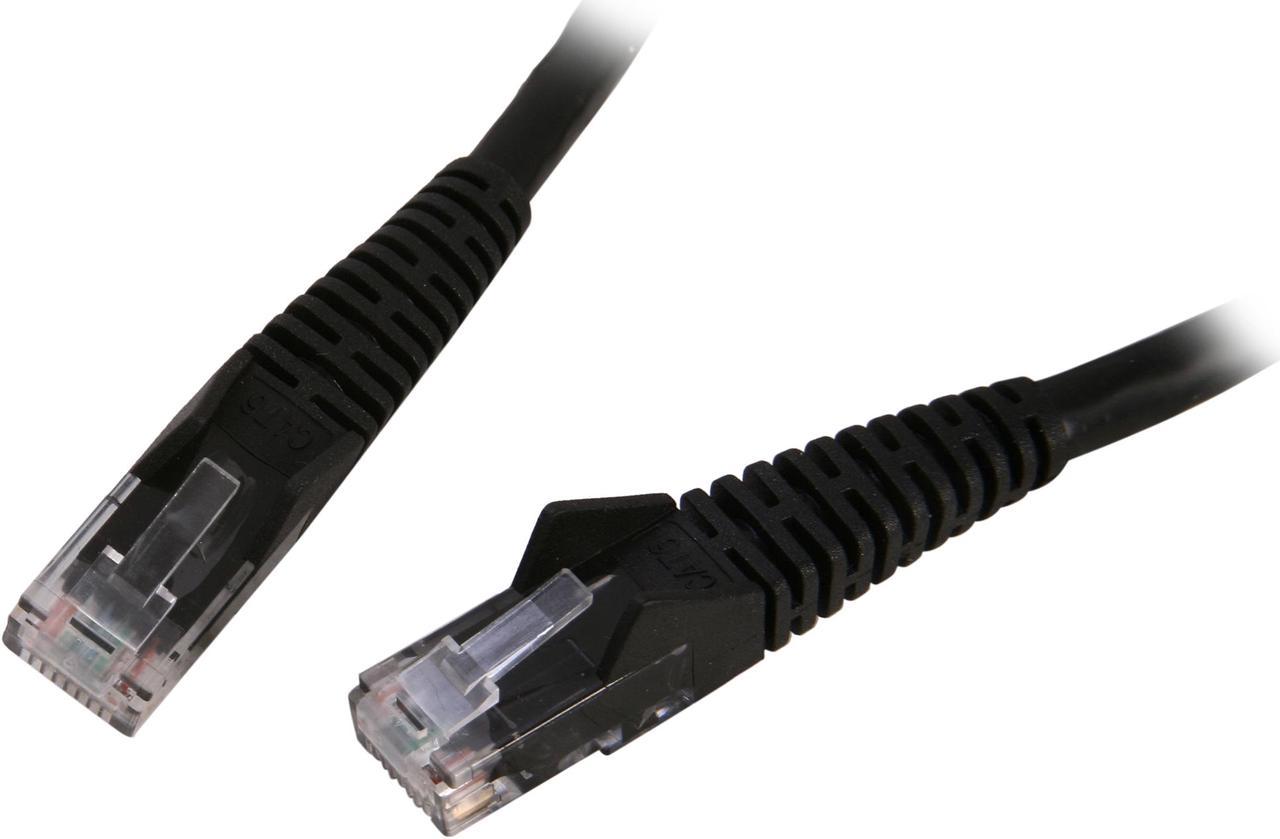 TRIPP LITE N201-007-BK 7 ft. Cat 6 Black Cat6 Gigabit Snagless Patch Cable