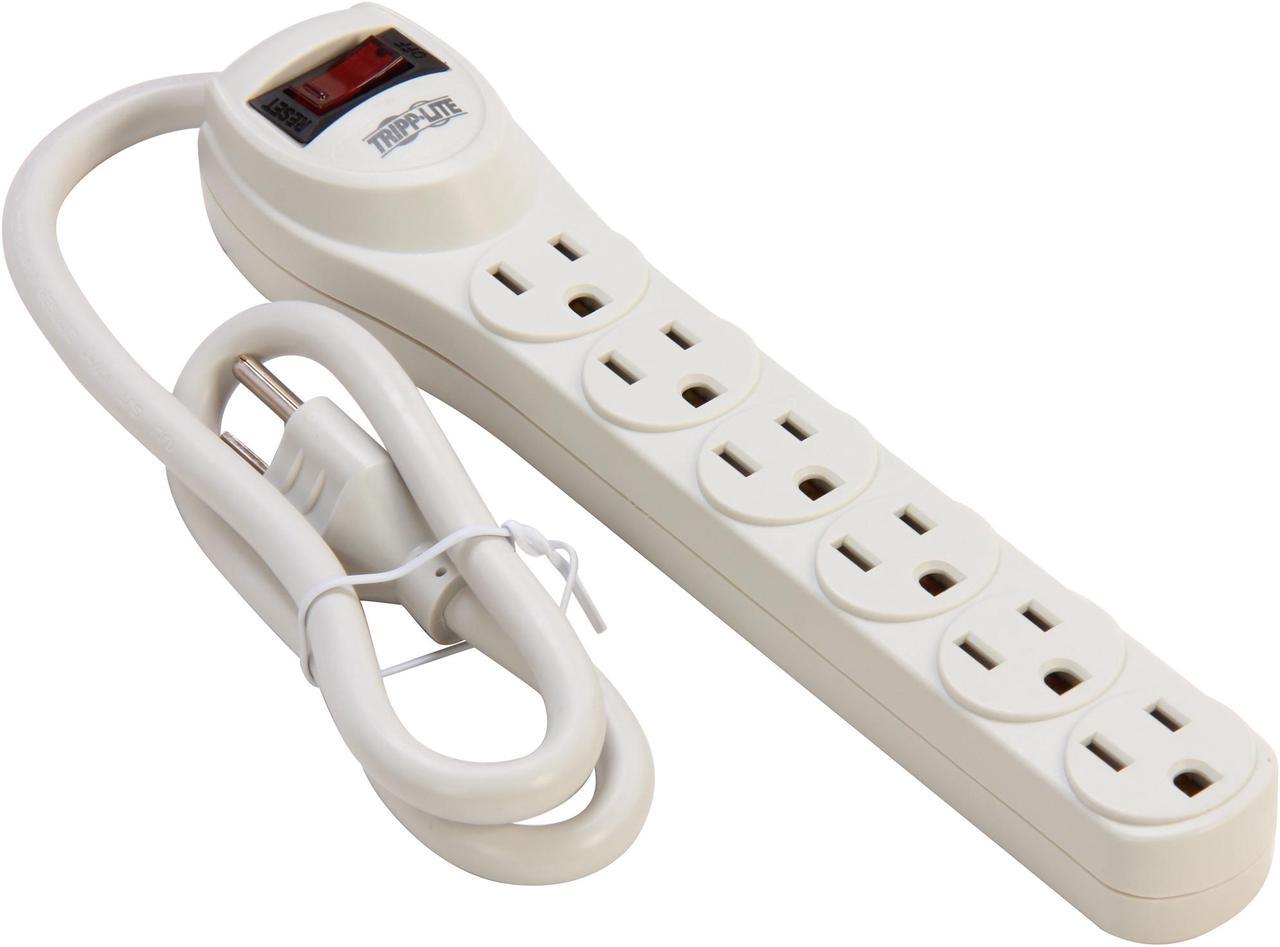 Tripp Lite TLP602 6 Outlets 180 Joules 2' Cord Protect It! Surge Suppressor