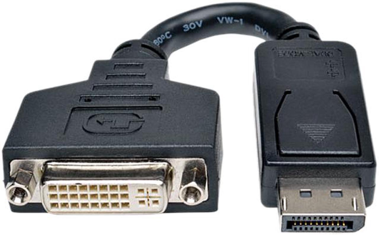 Tripp Lite DisplayPort to DVI Cable Adapter, Converter for DP to DVI-I M/F (P134-000)