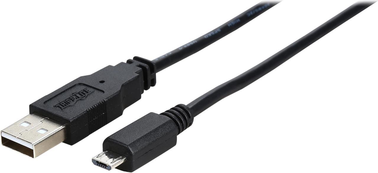 Tripp Lite U050-003 Black USB 2.0 A Male to Micro-USB B Male Device Cable