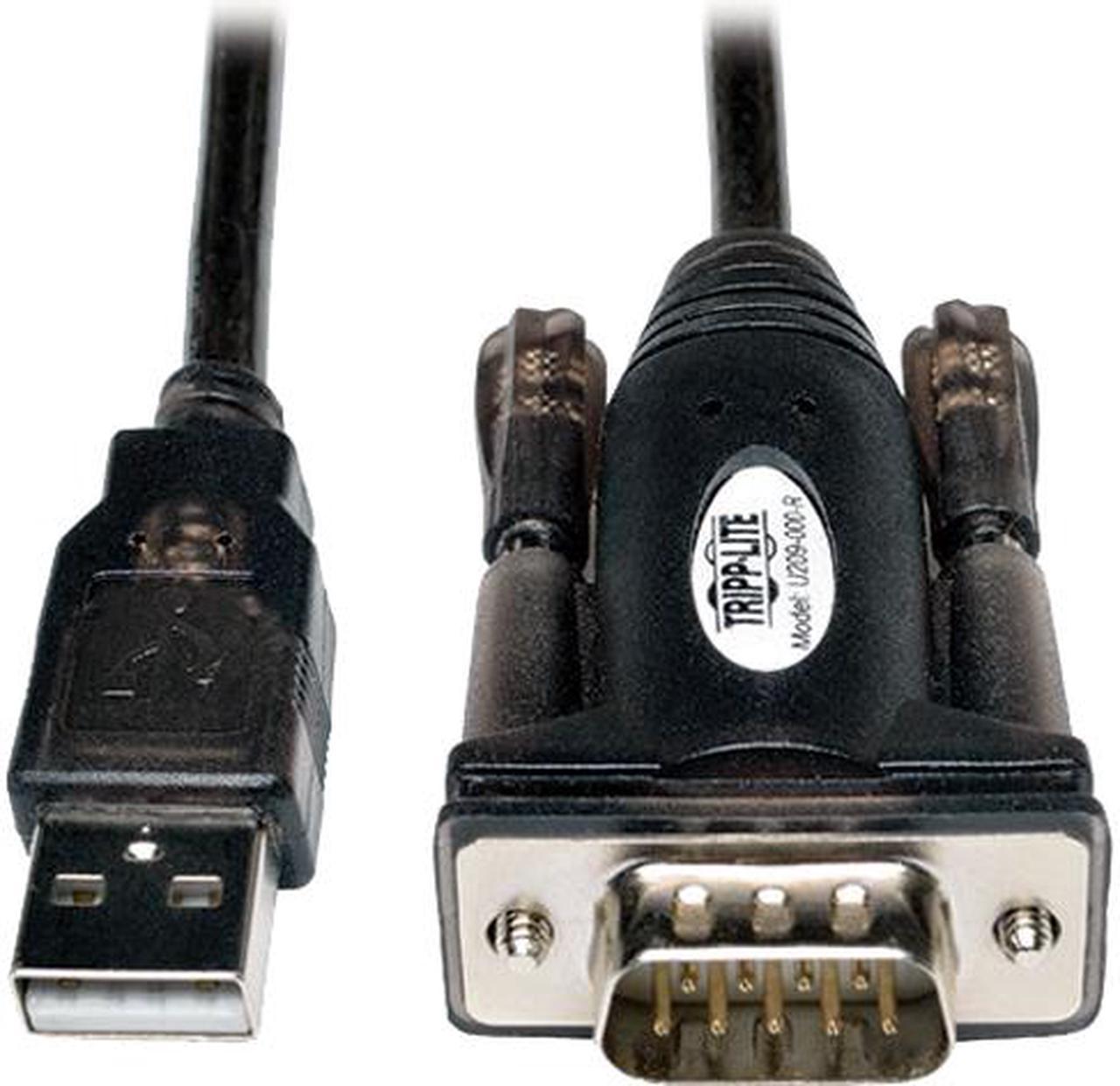 Tripp Lite Model U209-000-R 5 ft. USB to Serial Adapter (USB-A Male to DB9M) Male to Male