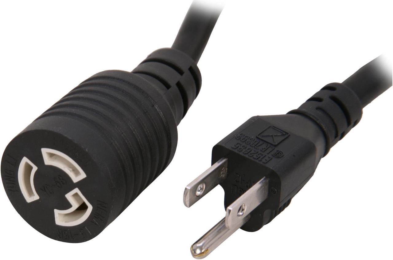 Tripp Lite Model P023-001 1 ft. 14AWG Power Adapter cord (NEMA L5-15R to NEMA 5-15P)