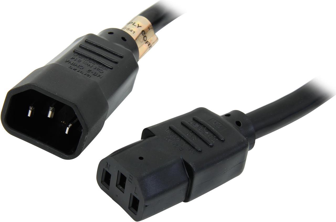 Tripp Lite Model P005-006 6 ft. Heavy-Duty 14AWG Power cord (IEC-320-C13 to IEC-320-C14)