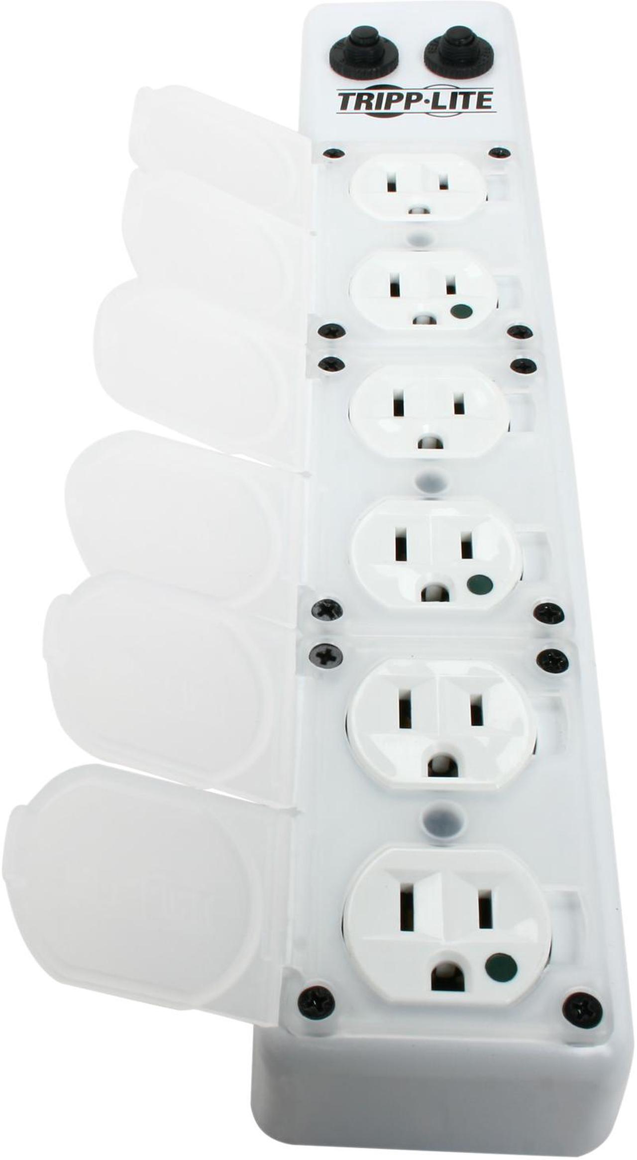 Alt view image 2 of 5 - Tripp Lite Medical-Grade Power Strip; 6 15A Hospital-Grade Outlets, Safety Covers, 15 ft. Cord, For Patient-Care Vicinity – UL 1363A (PS-615-HG-OEM)