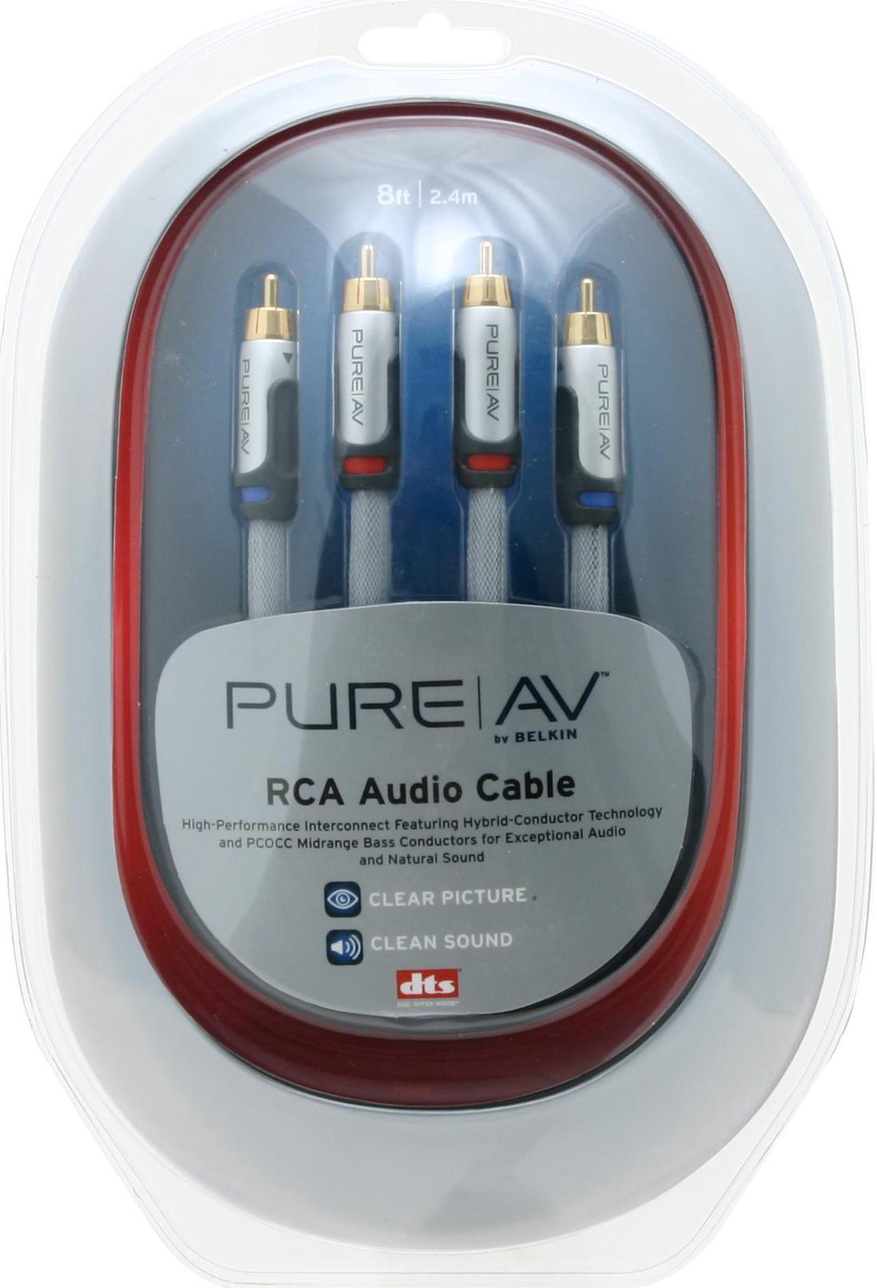 Alt view image 2 of 3 - BELKIN PURE AV AV50300-08 8 feet RCA Audio Cable Male to Male