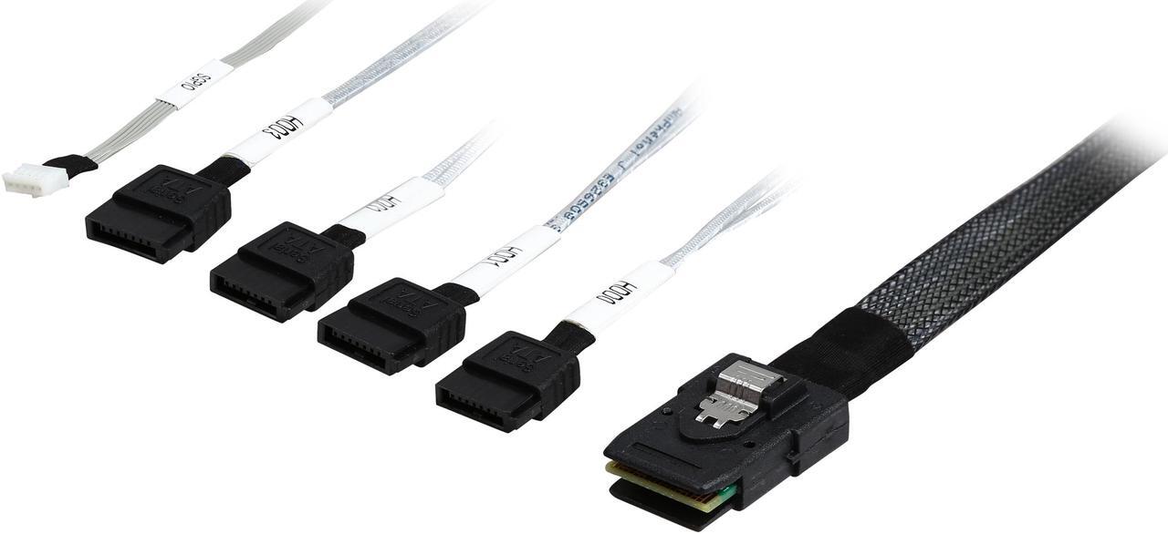 Main image of Intel AXXE34DRVCBL SAS/SATA cable - 8087 connector fans out to 4x 7 pin connectors