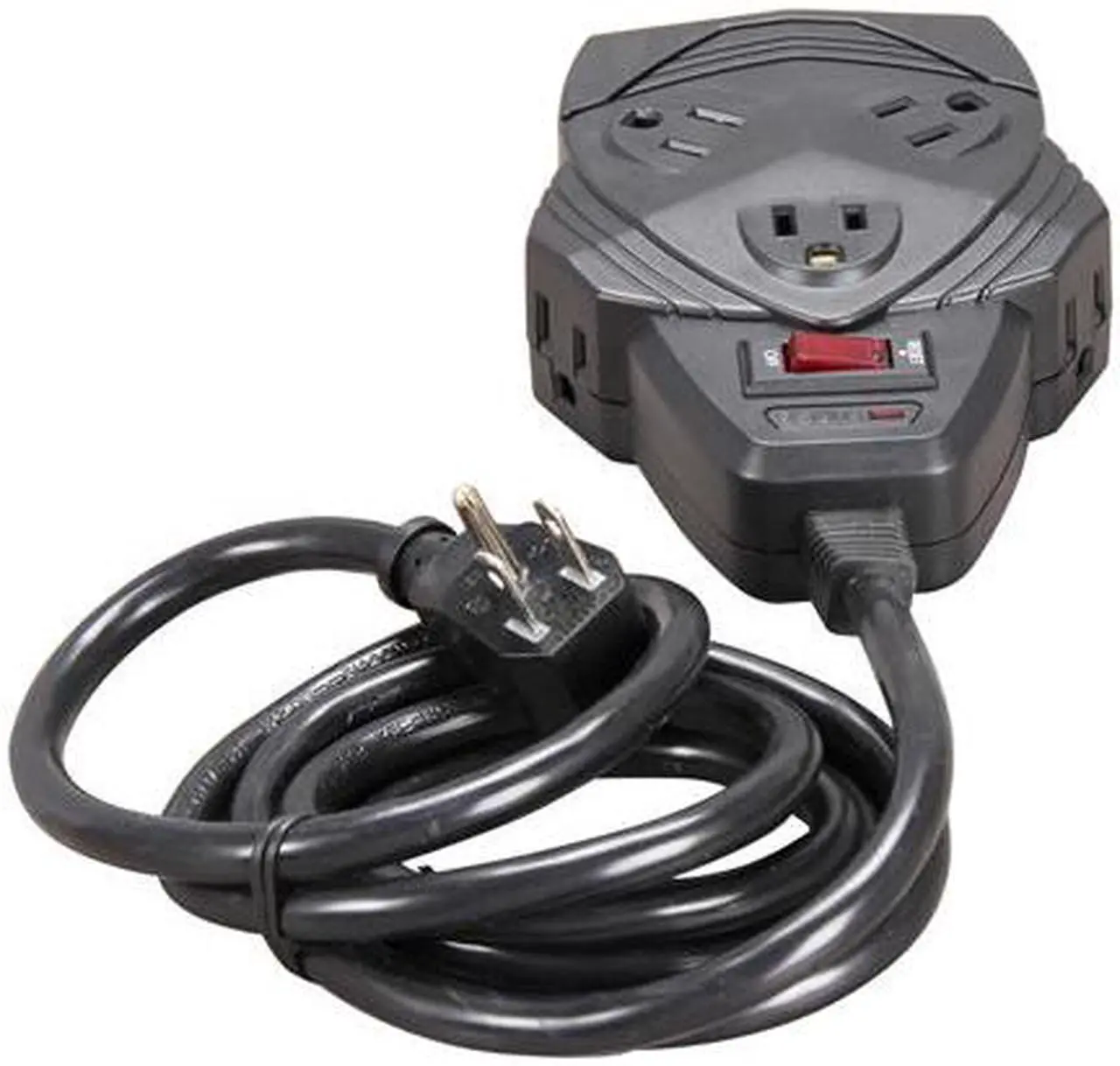 Alt view image 2 of 5 - Fellowes 99090 6.0 Feet 8 Outlets 1300 Joules Mighty Surge Protector Black Color