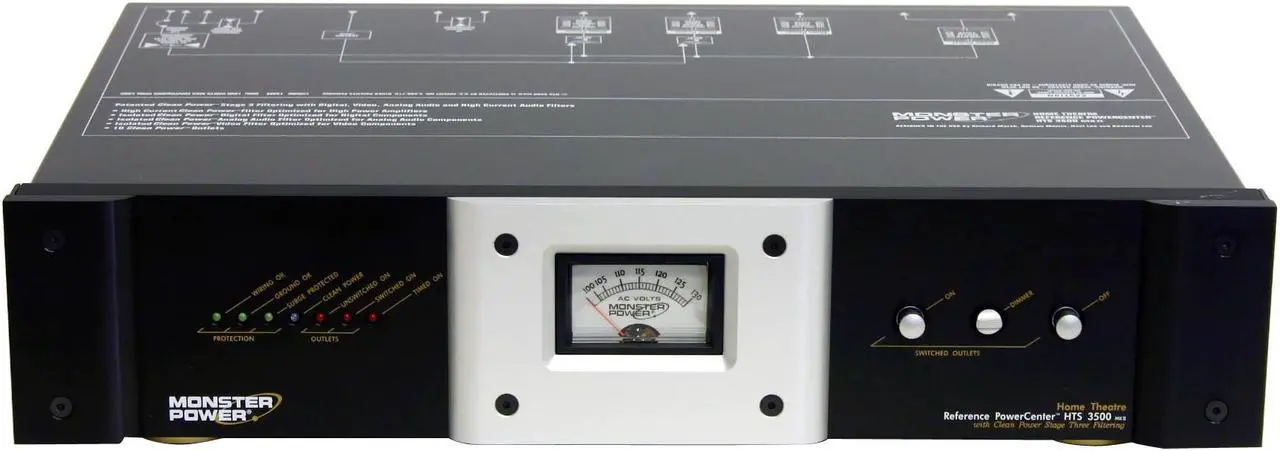Alt view image 2 of 6 - MONSTER MPHTS3500MKII Reference PowerCenter HTS 3500 MKII with Clean Power Stage 3 v.2.0