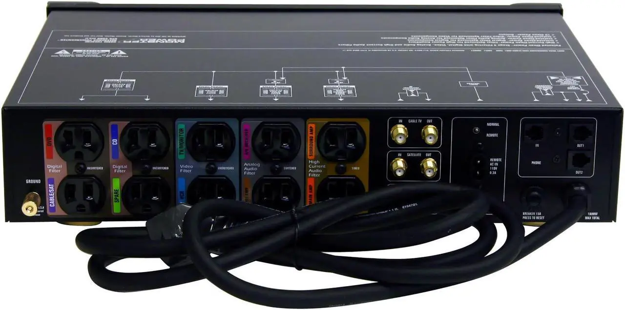 Alt view image 4 of 6 - MONSTER MPHTS3500MKII Reference PowerCenter HTS 3500 MKII with Clean Power Stage 3 v.2.0