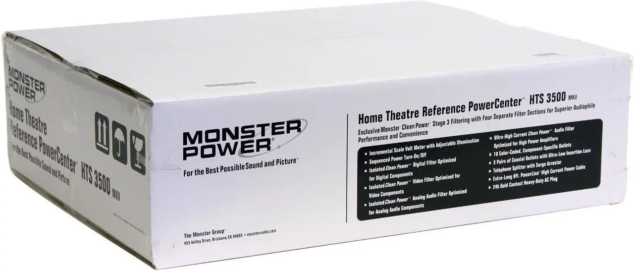 Alt view image 6 of 6 - MONSTER MPHTS3500MKII Reference PowerCenter HTS 3500 MKII with Clean Power Stage 3 v.2.0
