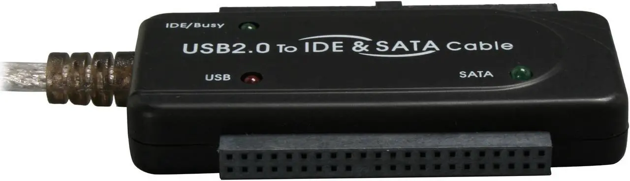 Alt view image 2 of 6 - SABRENT USB-DSC5 2.5"/3.5"/5.25" SATA/IDE to USB 2.0 Converter Adapter With Power Supply & LED Activity Lights