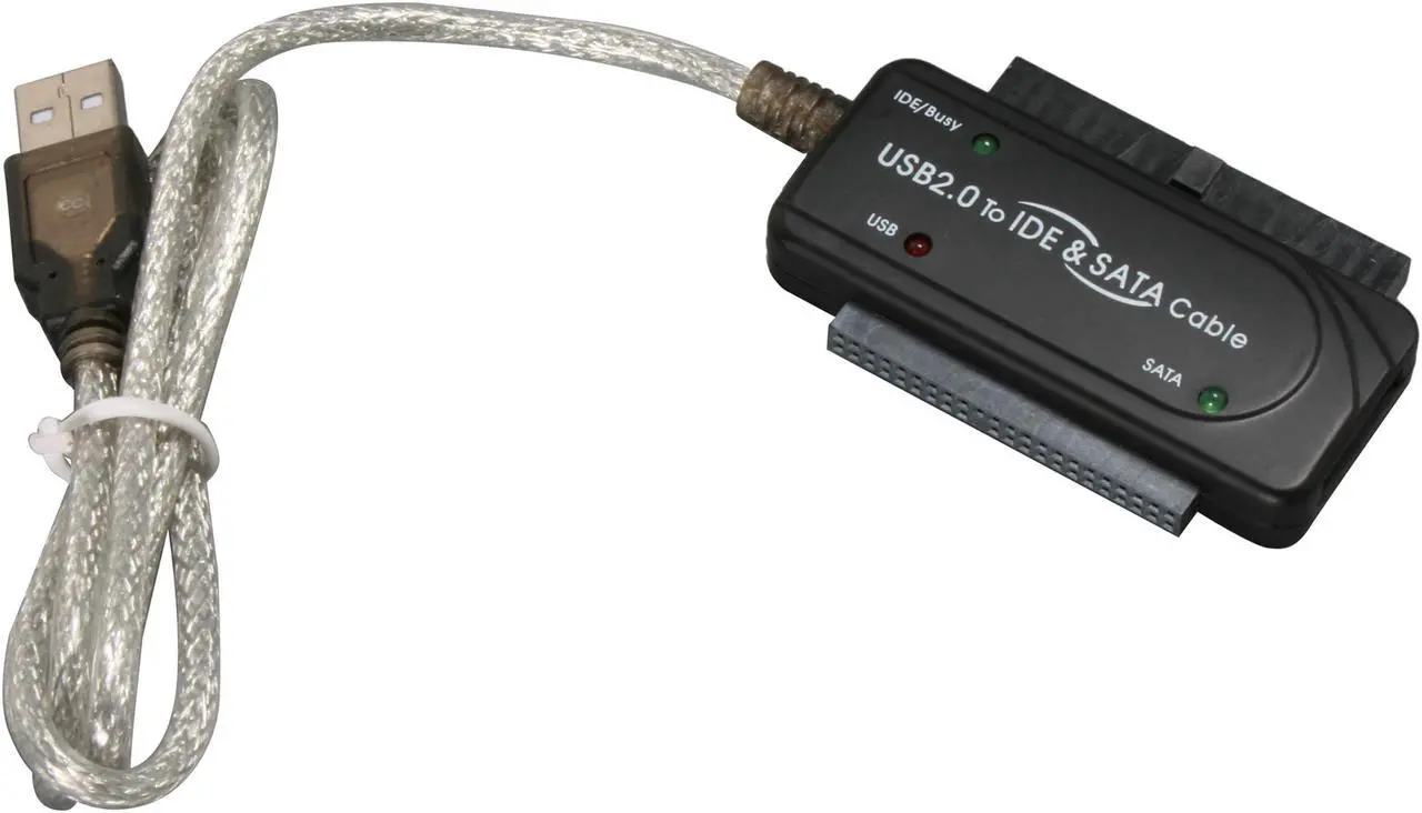Alt view image 5 of 6 - SABRENT USB-DSC5 2.5"/3.5"/5.25" SATA/IDE to USB 2.0 Converter Adapter With Power Supply & LED Activity Lights