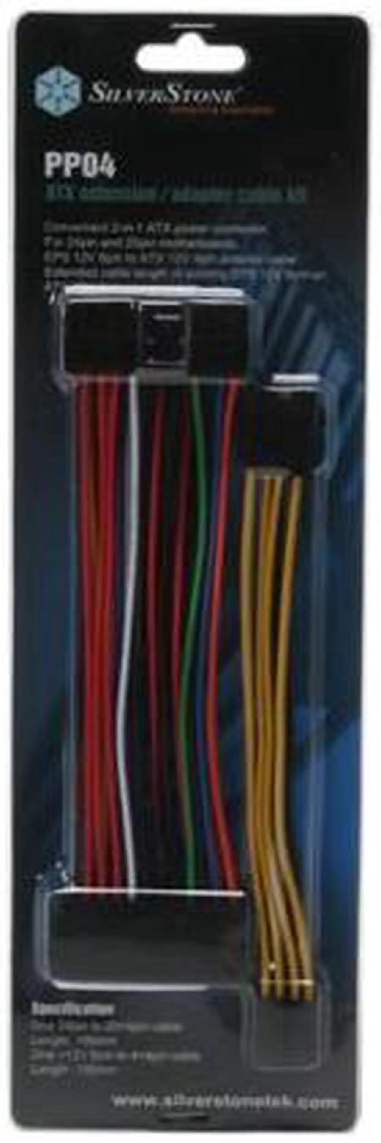 Alt view image 2 of 2 - Silverstone PP04 6 in. ATX extension cable kit