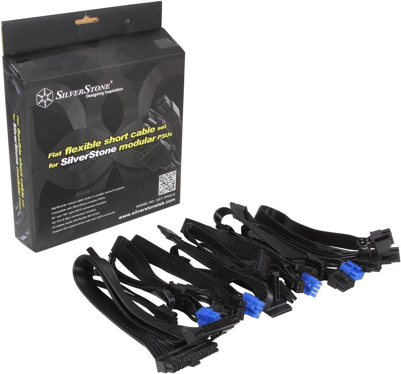 Alt view image 4 of 4 - Silverstone SST-PP05-E Flat Flexible Short Cable Set for SilverStone Modular PSUs