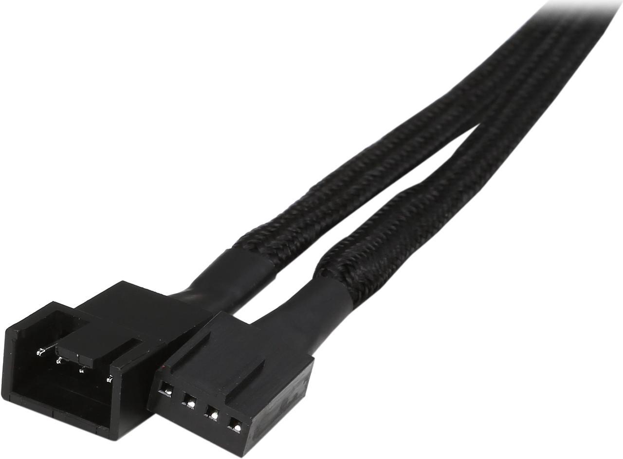 Silverstone All Black Sleeved PWM Fan Power Extension Cable (CPF03)