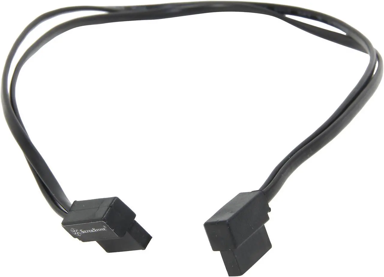 SilverStone Technology SST-CP11B-500 Ultra Thin 6Gb/s Lateral 90-Degree SATA Cable with Custom Low-Profile Connectors