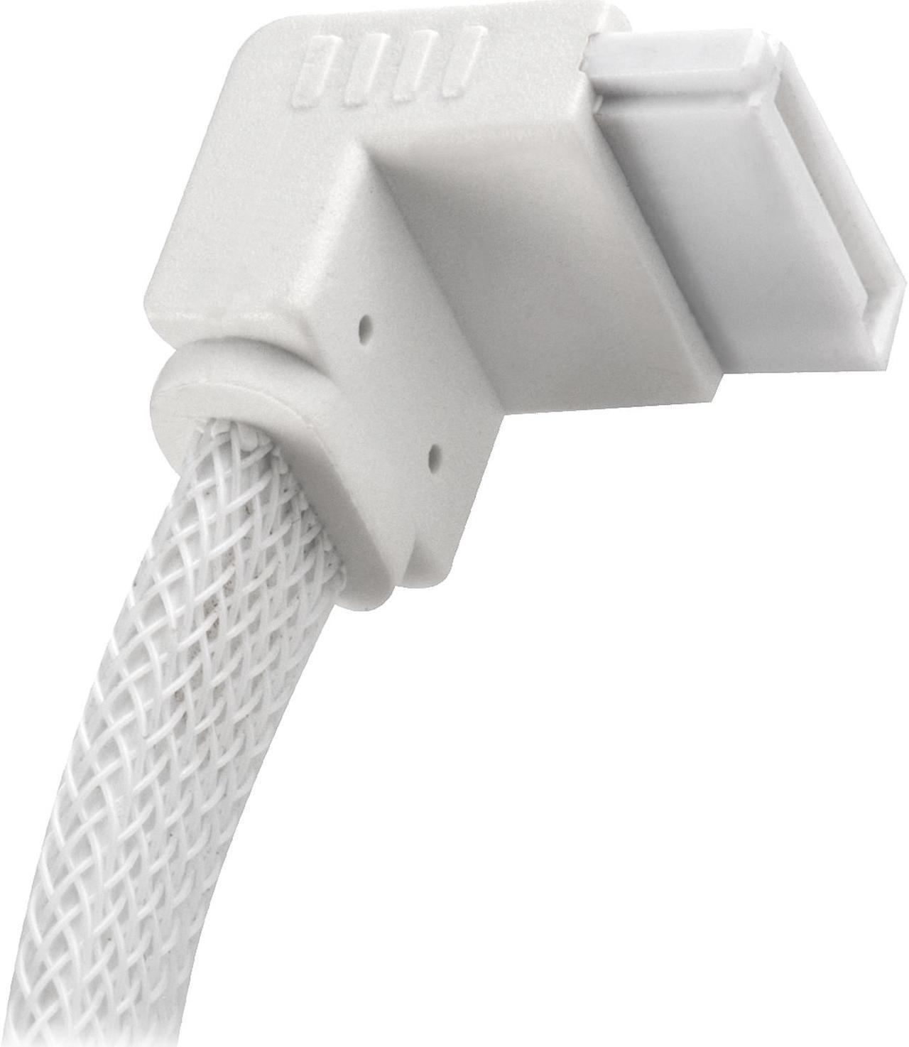 Alt view image 3 of 7 - SilverStone 90 Degree SATA III with Locking Mechanism, White (RL-CP08W)