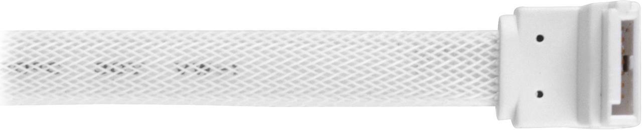 Alt view image 5 of 7 - SilverStone 90 Degree SATA III with Locking Mechanism, White (RL-CP08W)
