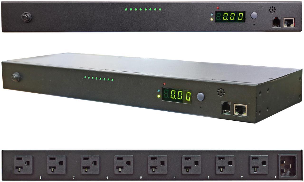 Main image of Minuteman RPM1581HVN 8-Outlets PDU - NEMA 5-15P - 8 x NEMA 5-15/20R - 120 V AC - 1U - Horizontal/Vertical - Rack-mountable
