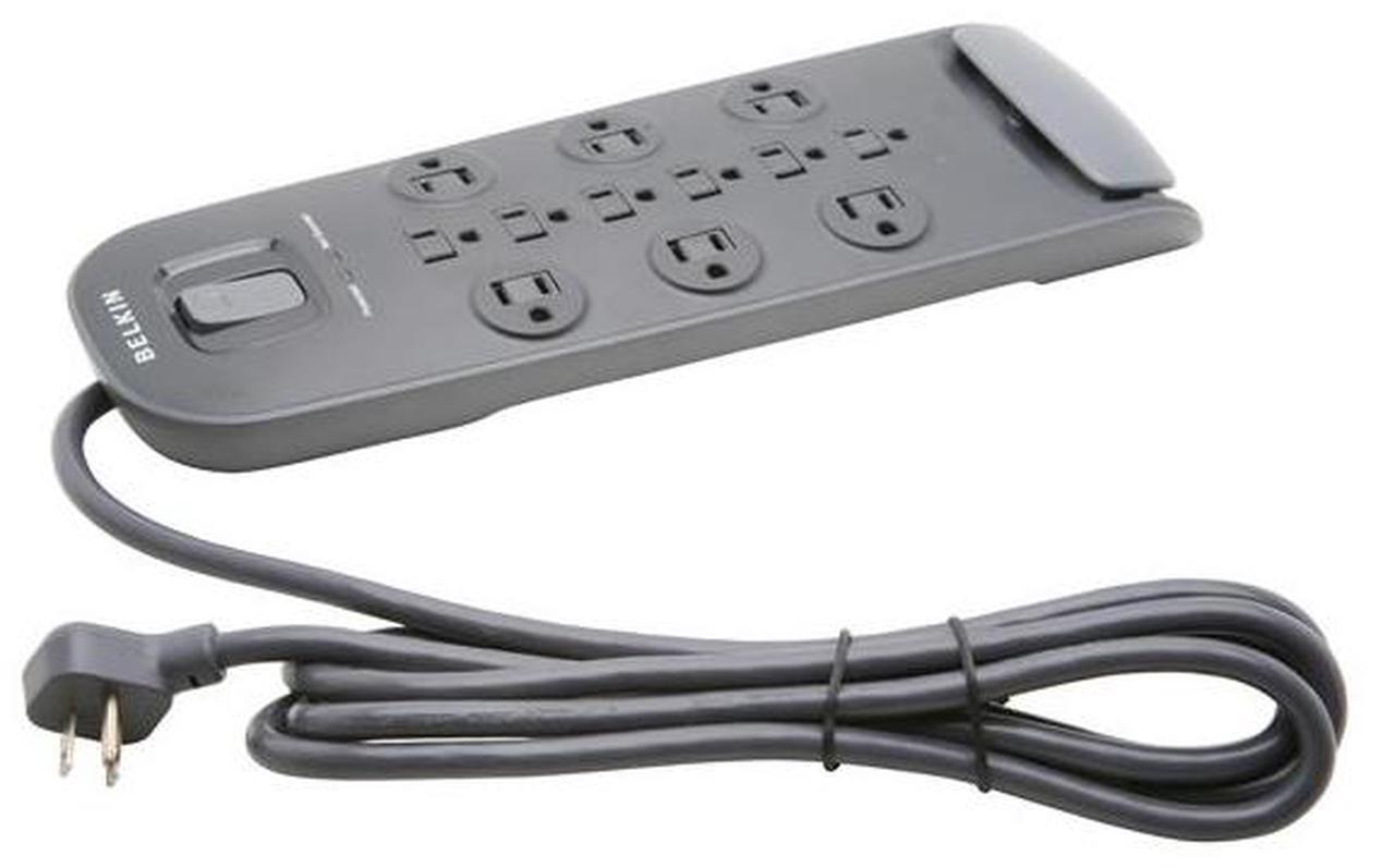 Alt view image 3 of 5 - BELKIN BV112230-08-BLK 8 ft. 12 Outlets 3996J Surge Protector with Power Cord with Cable/Satellite Protection