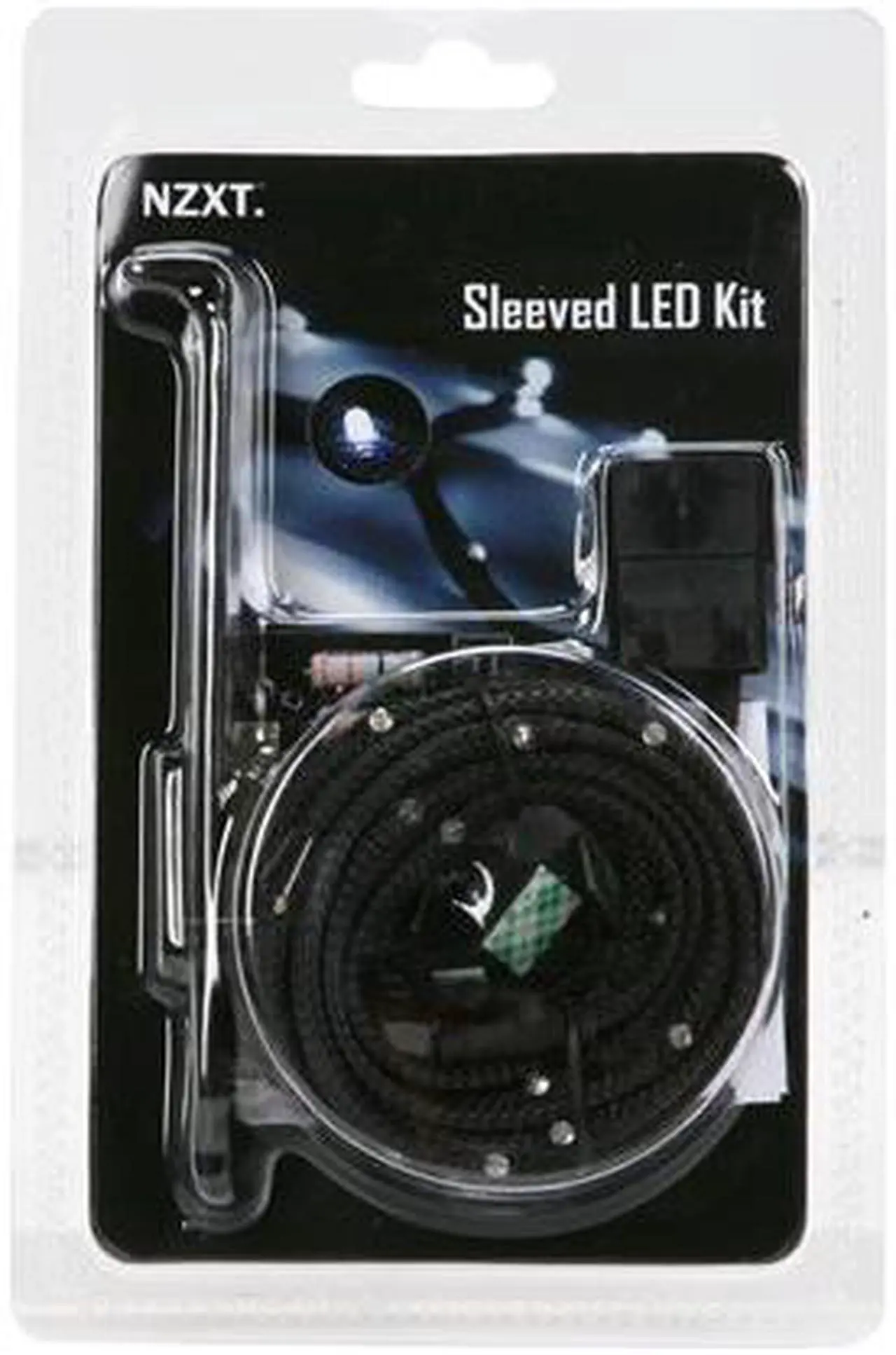 Alt view image 6 of 6 - NZXT CB-LED20-RD Sleeved LED Kit - Red, 2 m