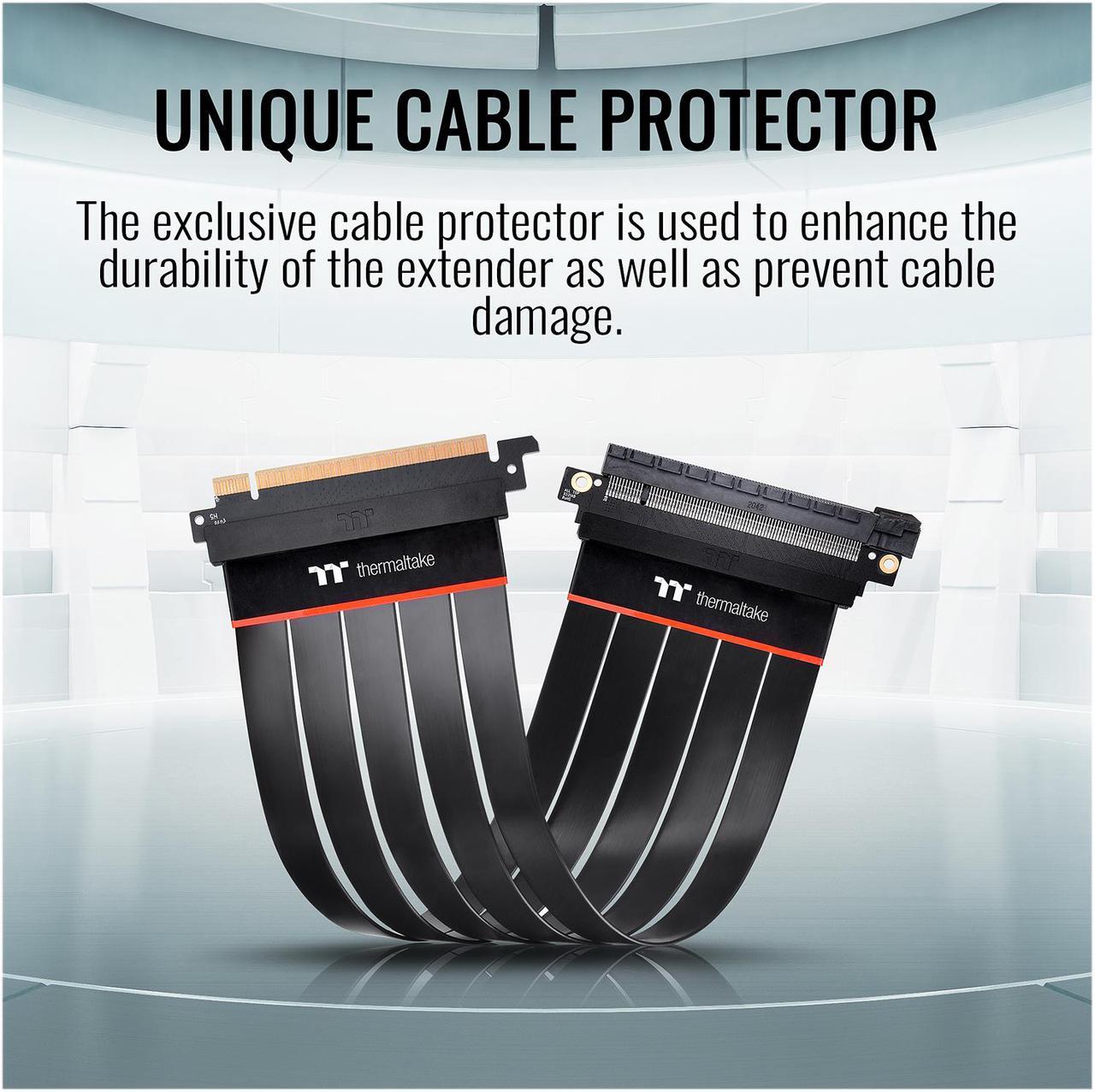 Alt view image 5 of 6 - Thermaltake TT Premium PCI-E 4.0 High Speed Flexible Extender Riser Cable 300mm AC-058-CO1OTN-C1