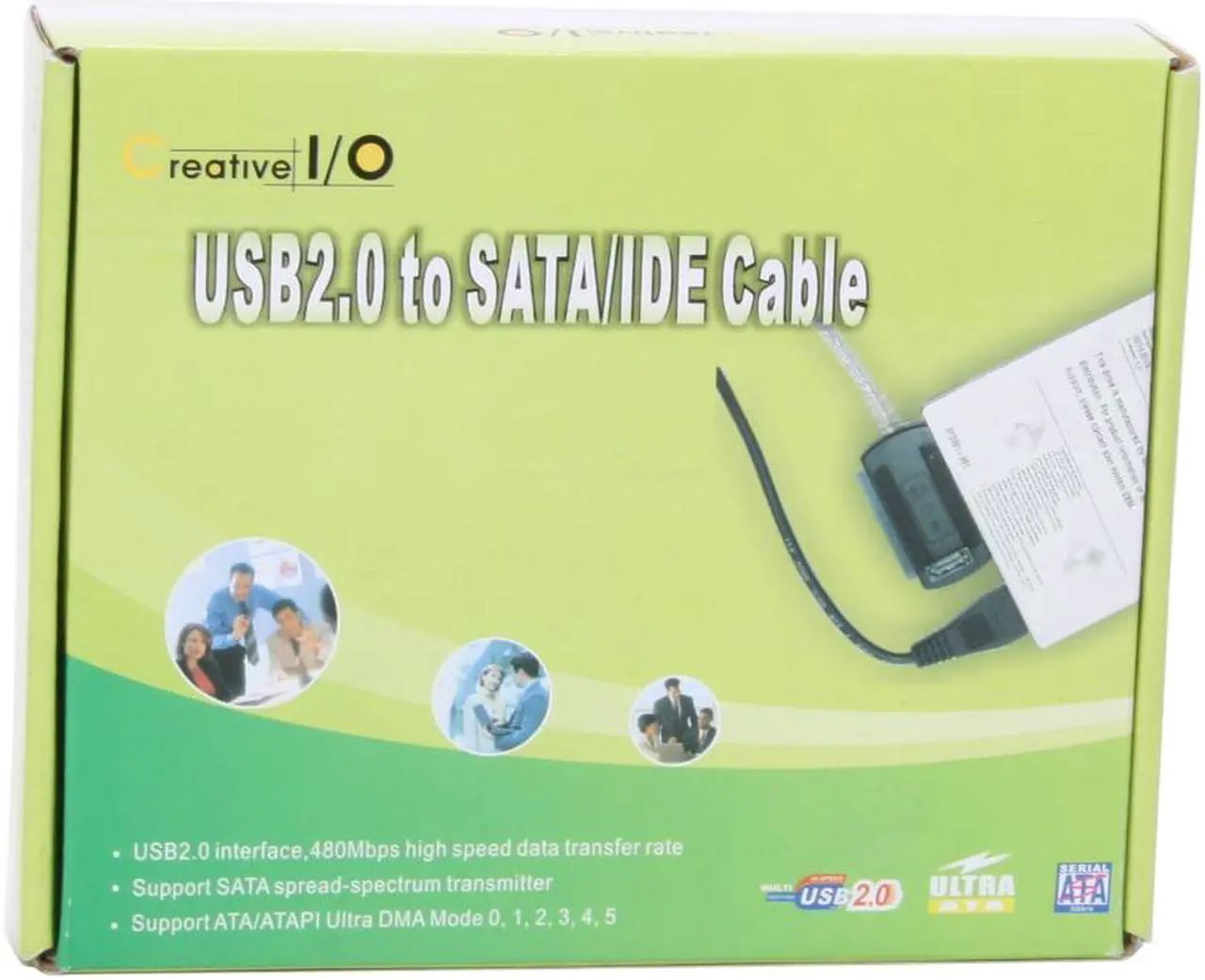 Alt view image 10 of 10 - SYBA SY-U2SAIDE USB 2.0 to SATA/IDE Adapter with Power Adapter