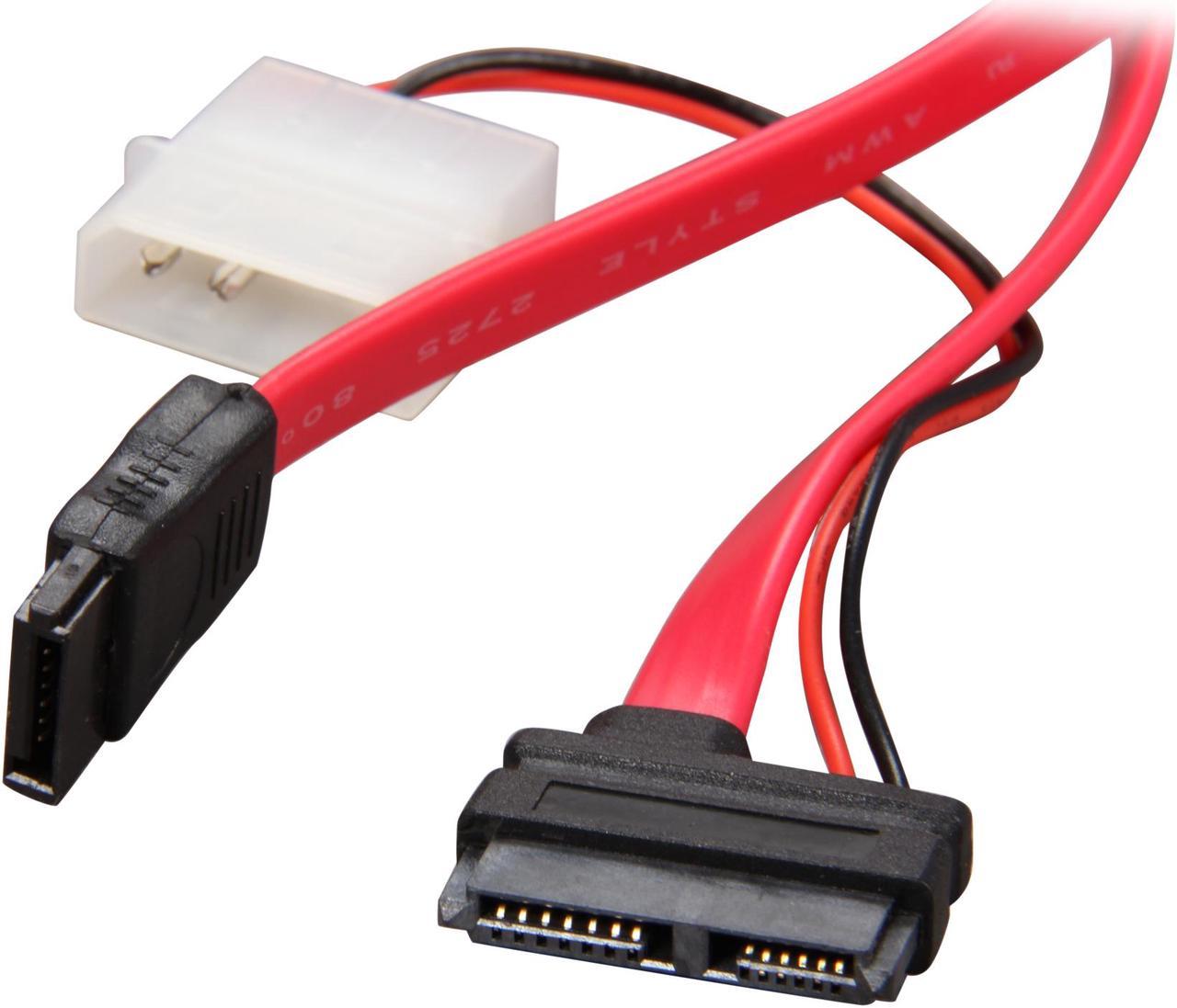 SYBA CL-CAB40042 6 in. 37"/6" Mini SATA Data/Power Cable with Molex Power Adapter - OEM