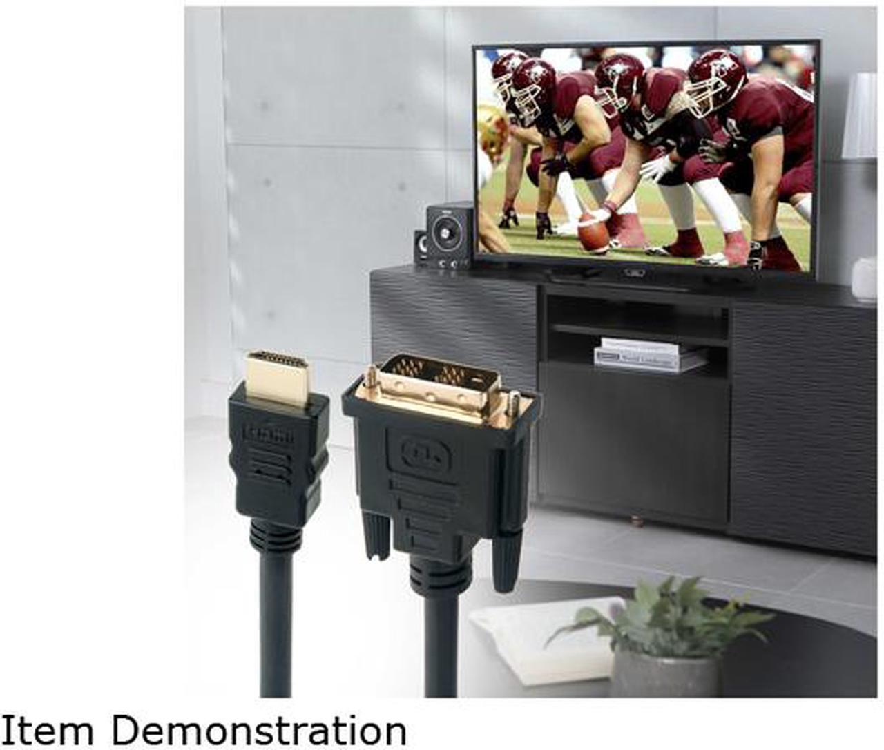 Alt view image 8 of 9 - Omni Gear DVI-3-HDMI 10 ft. Black HDMI to DVI Cable, Black Male to Male