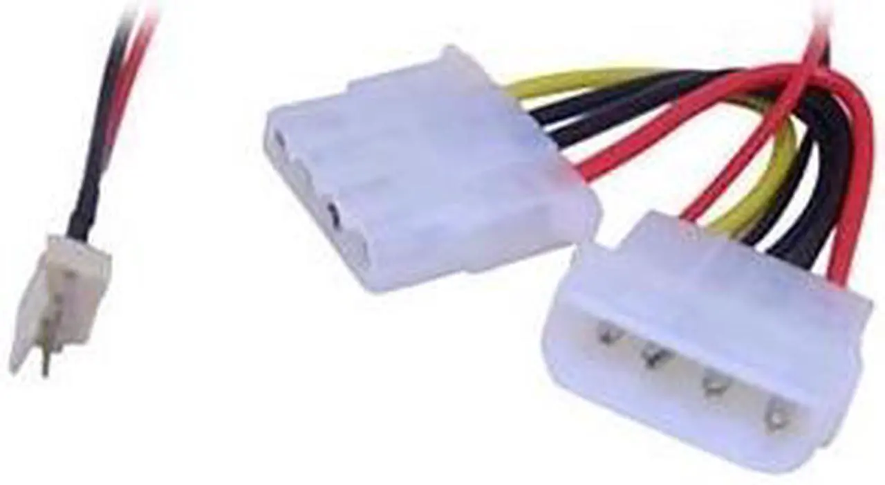 Main image of Link Depot POW-ADT-3P4 6 in. 3-Pin to 4-Pin PC Power Adapter Cable
