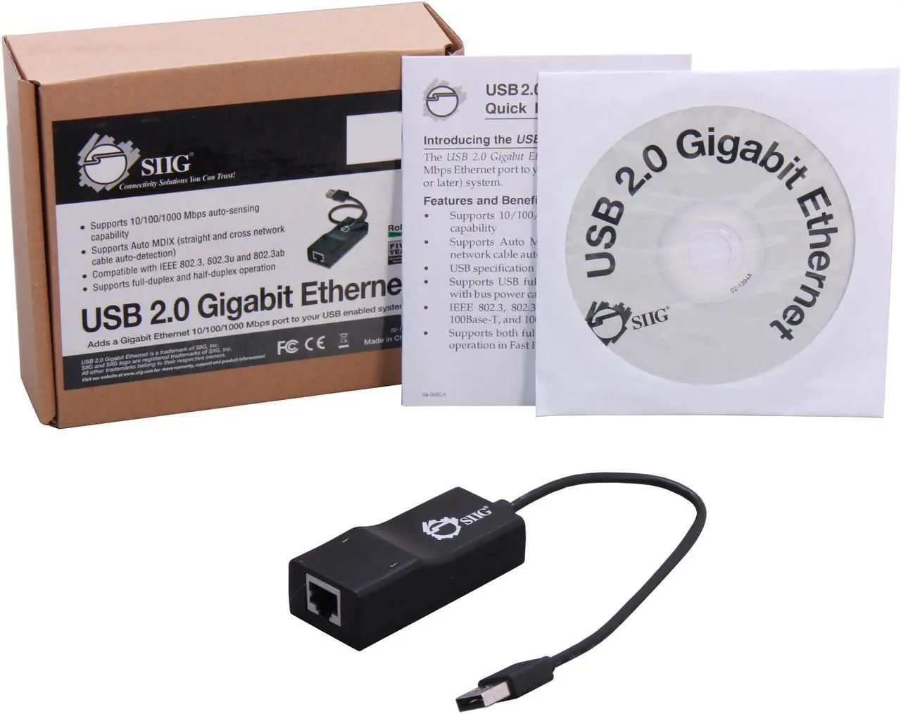 Alt view image 5 of 5 - SIIG JU-NE0111-S1 USB 2.0 Gigabit Ethernet - OEM