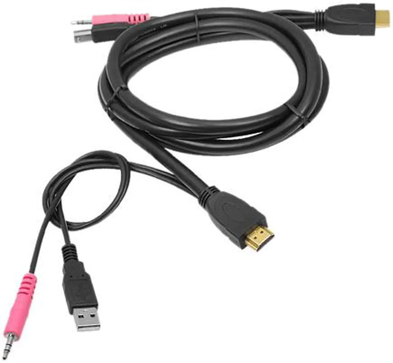 Main image of SIIG 5.9 ft. USB HDMI KVM Cable with Audio & Mic CE-KV0211-S1