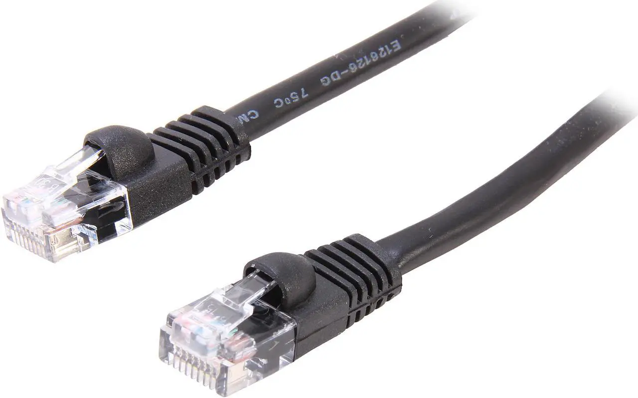 Main image of C2G 15196 Cat5e Cable - Snagless Unshielded Ethernet Network Patch Cable, Black (7 Feet, 2.13 Meters)