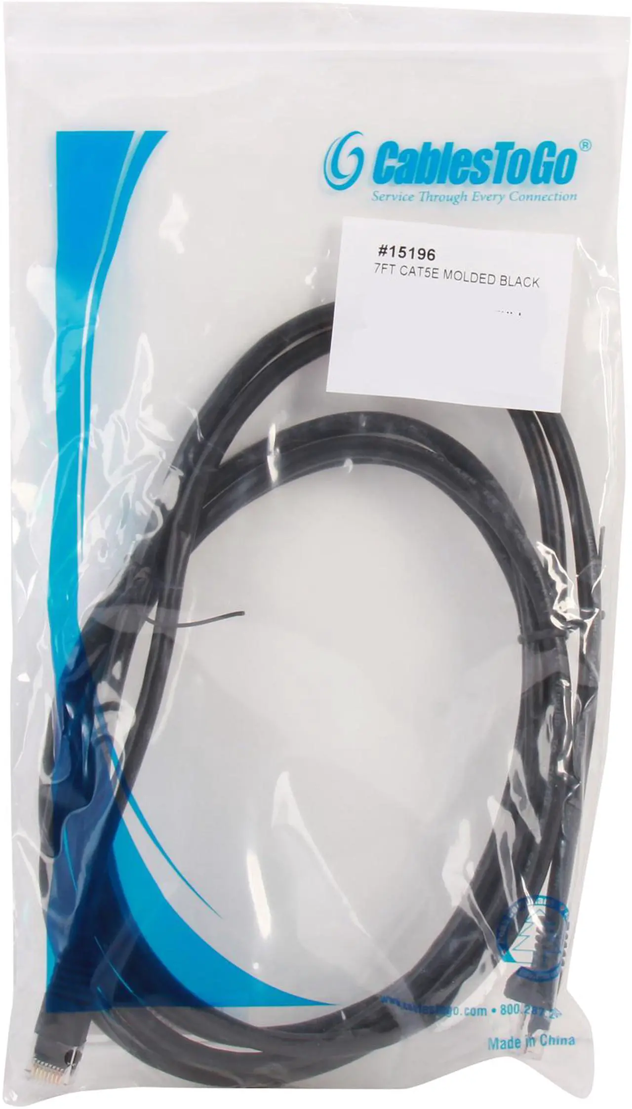 Alt view image 3 of 3 - C2G 15196 Cat5e Cable - Snagless Unshielded Ethernet Network Patch Cable, Black (7 Feet, 2.13 Meters)