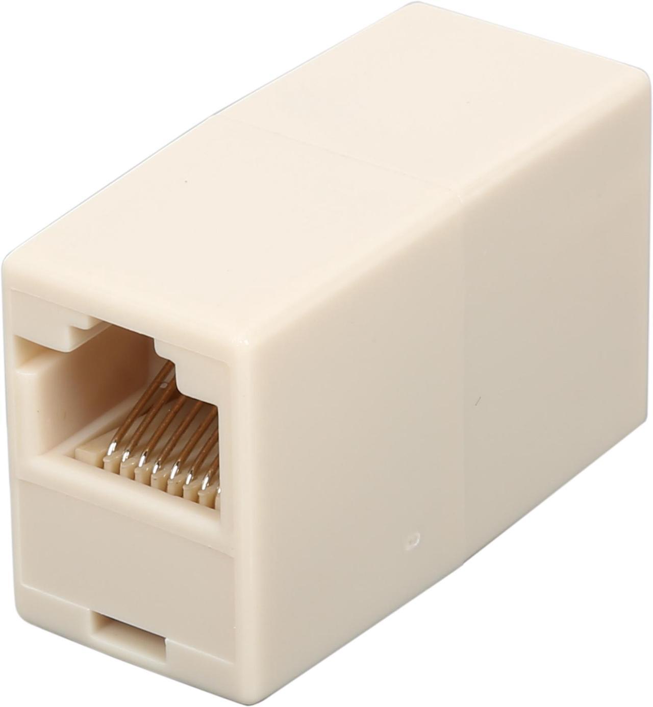 C2G 01937 RJ45 8-Pin Modular Straight-Through Inline Coupler, Ivory