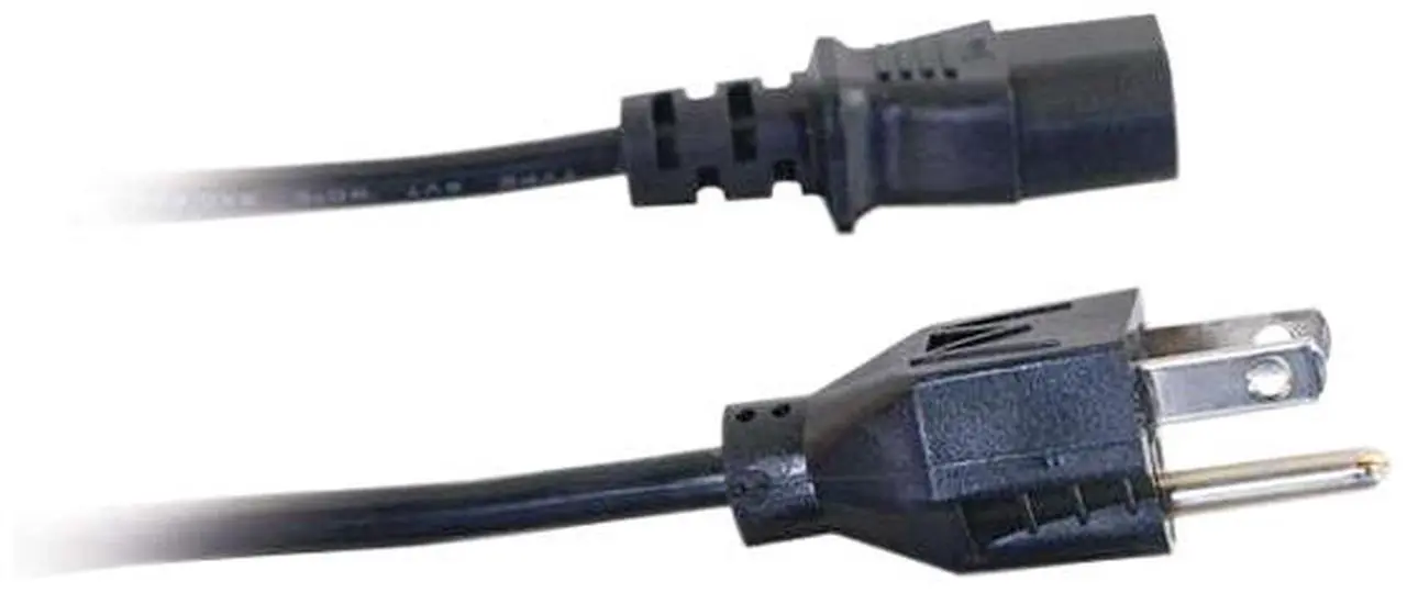 Alt view image 4 of 5 - C2G 29925 16 AWG Universal Power Cord - NEMA 5-15P to IEC320C13, TAA Compliant, Black (2 Feet, 0.60 Meters)