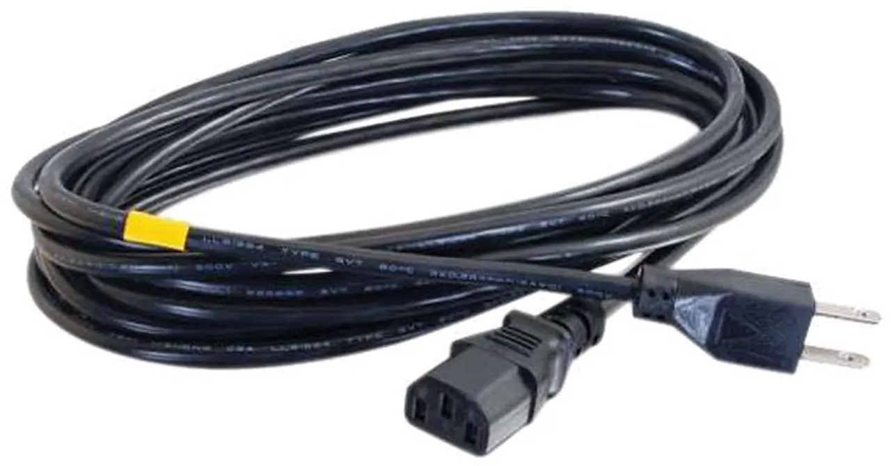 Alt view image 5 of 5 - C2G 29925 16 AWG Universal Power Cord - NEMA 5-15P to IEC320C13, TAA Compliant, Black (2 Feet, 0.60 Meters)