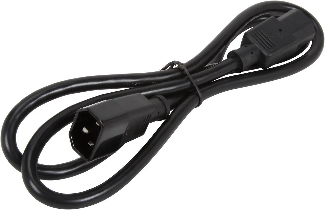 Alt view image 2 of 3 - C2G 29917 16 AWG 250 Volt Computer Power Extension Cord - IEC320C14 (C14) to IEC320C13 (C13), TAA Compliant, Black (4 Feet, 1.21 Meters)