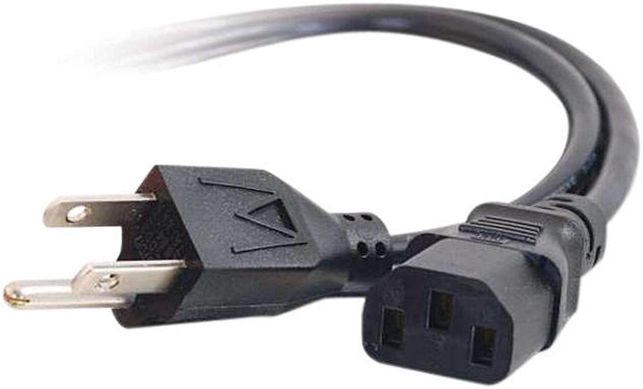 Main image of C2G 53406 18 AWG Universal Power Cord - NEMA 5-15P to IEC320C13, TAA Compliant, Black (12 Feet, 3.65 Meters)