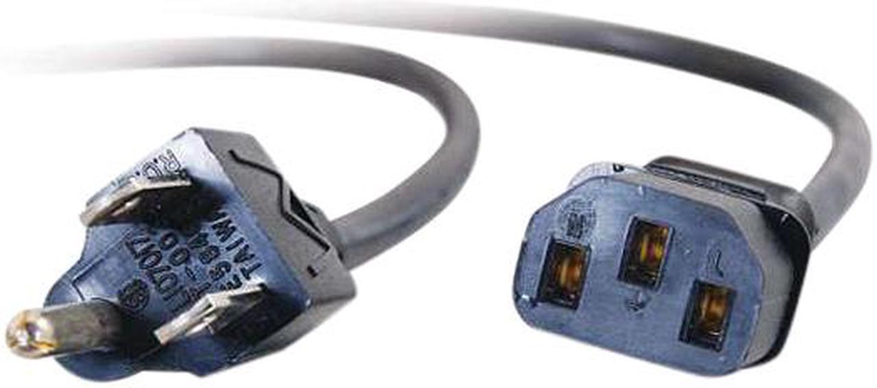 Alt view image 2 of 4 - C2G 53406 18 AWG Universal Power Cord - NEMA 5-15P to IEC320C13, TAA Compliant, Black (12 Feet, 3.65 Meters)